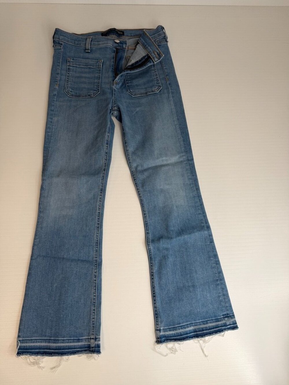 Veronica Beard Jean Women 29 Carolyn Baby Boot 29x26 Distress Denim USA Party Ex